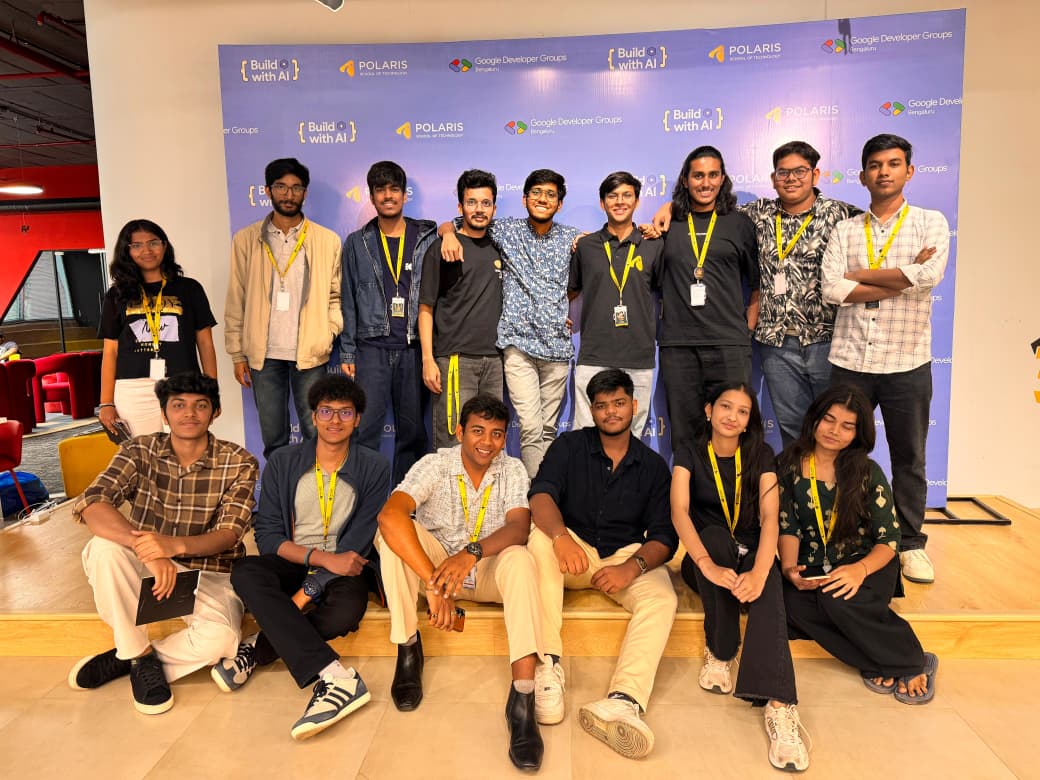 GDG Bengaluru Build with AI cohort photo, Priyanshu hosted at Polaris.
