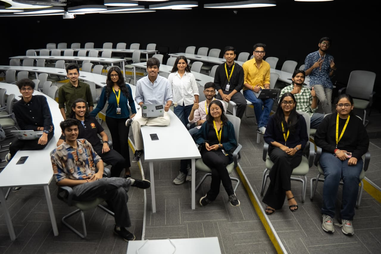 Polaris E-Cell team in a working session at the Polaris lecture hall.